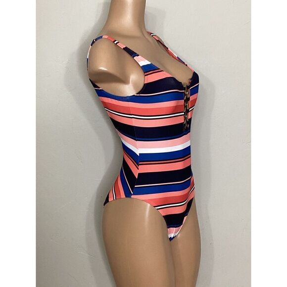 New. Michael Kors stripe swimsuit. Normally $126 - Picture 10 of 12